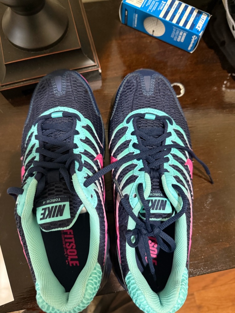 Women’s Nike Torch4 Mesh Midnight Navy/ Pink Blast Running Sneakers, size 11